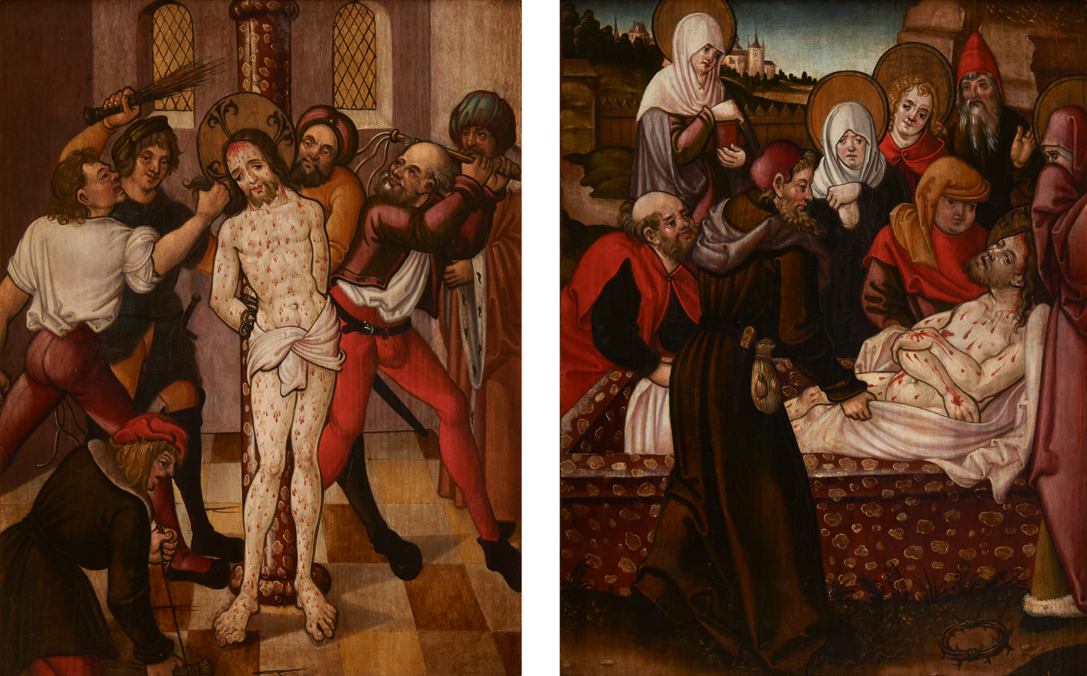 The Flagellation and Entombment of Christ