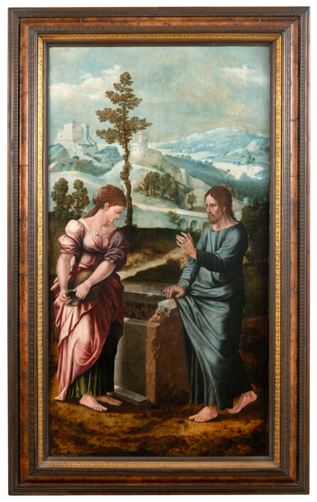 Christ and the Samaritan Woman at the Well framed